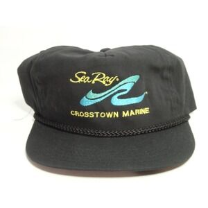 New Vintage 80s SEA RAY Crosstown Marine Boat Store Snapback HAT